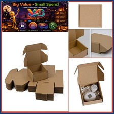 4x4x2 Inch Shipping Boxes 25 Pack Brown Corrugated Cardboard for Small Business