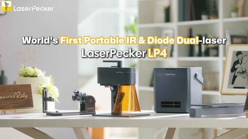 LaserPecker LP4 Dual-Laser Engraver Portable 8K 4000m/S Engraving Machine Cutter - Video 1 of 1