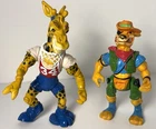 TMNT HALFCOURT & WALKABOUT Giraffe & Kangaroo VTG HTF *Missing Tails* Read