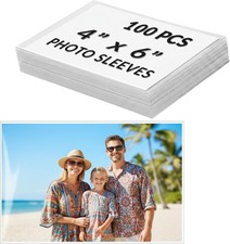 4x6 Photo Sleeves 100 Pcs, Acid-Free Archival Quality - Crystal Clear Photo S...
