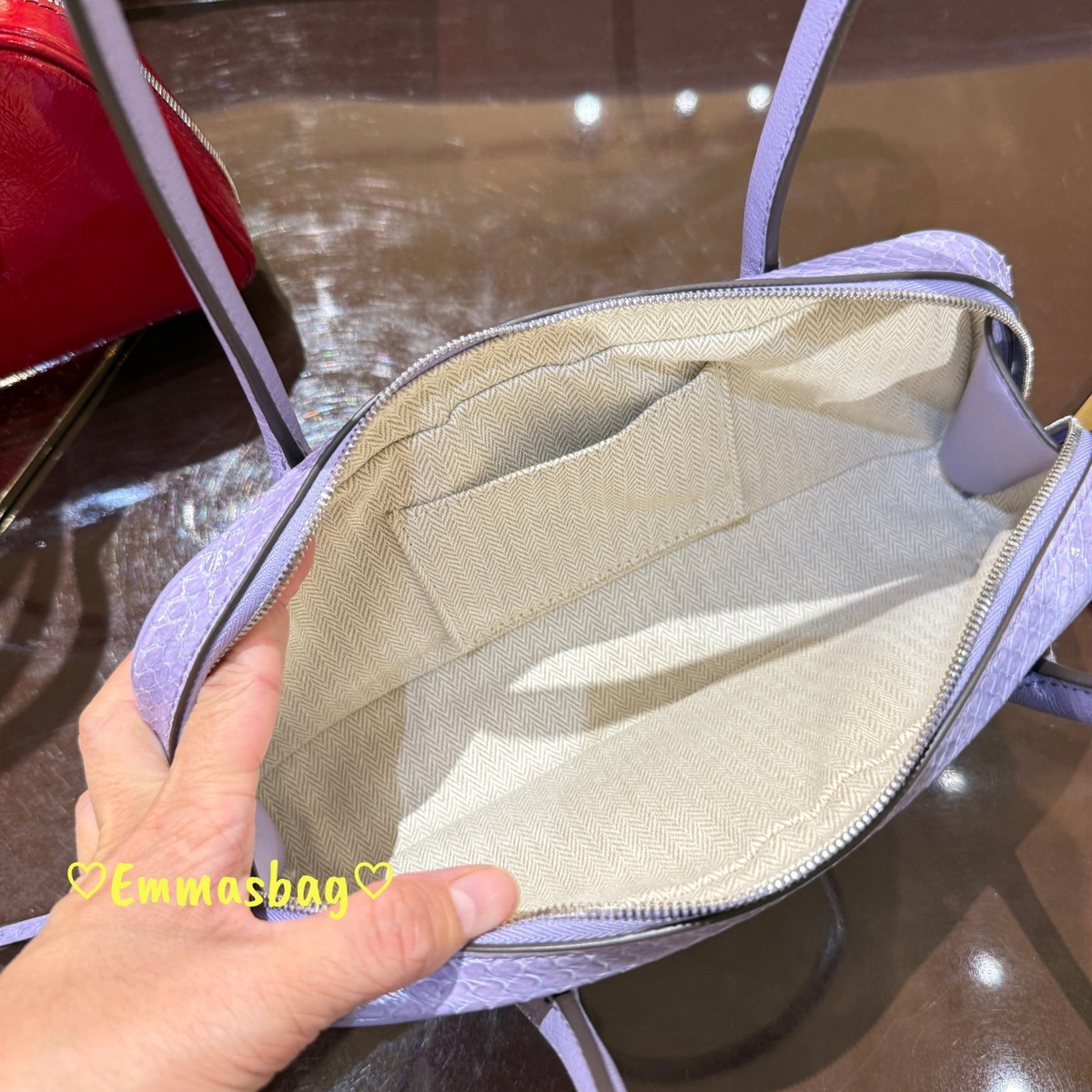 Tory Burch Rory Box Satchel 181102 Lavender Sun $400 | eBay