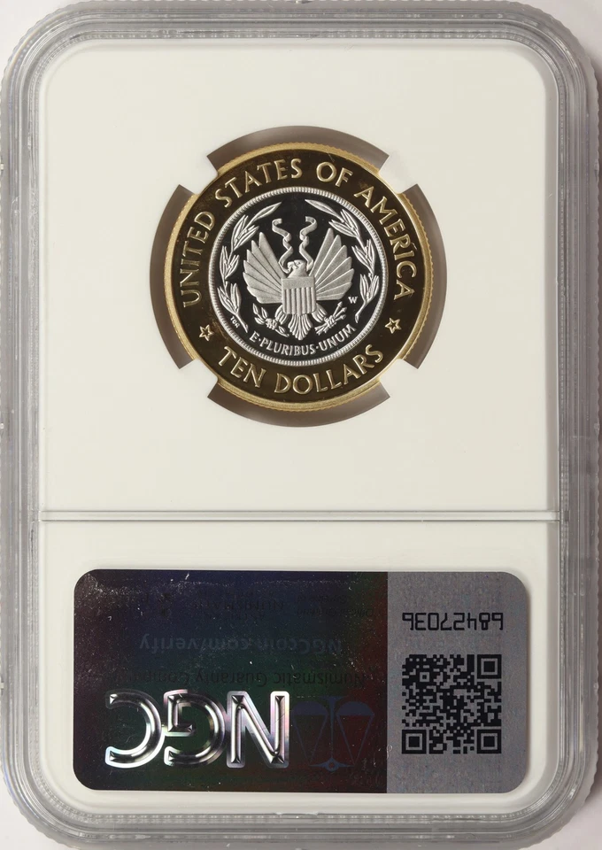 2000-W $10 Bi-Metallic Library of Congress Proof Commem NGC PF69 Ultra Cameo - Image 2 of 4
