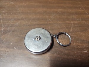 Vintage Lummis KEY-BAK Chain Key Ring Pasadena CA Chrome Self Retractable