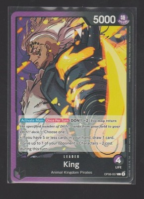 KING (057) OP08-057 LEADER TWO LEGENDS ONE PIECE NEAR MINT
