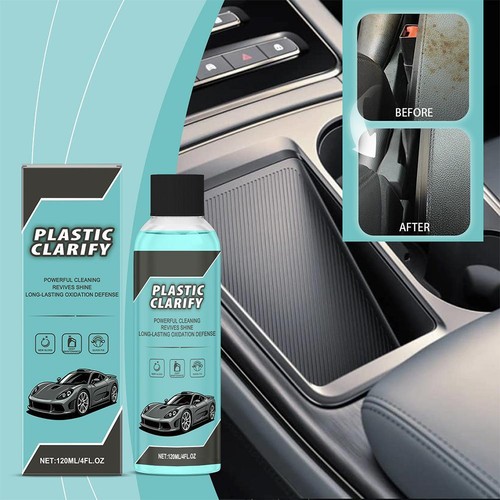 Car Plastic Clarify Treatment - Quick Waterless Spray for Dashboards & Trim 1-3X - Picture 3 of 18