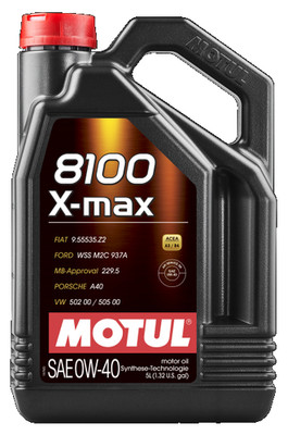 5L MOTUL 8100 X-MAX 0W-40 Motoröl für BMW LL01 MB226.5 MB229.5 VW 50200 VW 50500