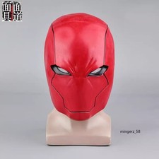 Cosplay Red Hood Jason Todd Helmet Full Head Superhero Halloween Mask Prop Latex