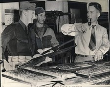 1950 Press Photo Legion members Ed Davis, Francis Schweinler & Bill Reindfleish