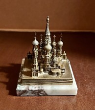 Vintage St. Basil’s Cathedral Bronze Sculpture Moscow, Russia, Signed, 1970