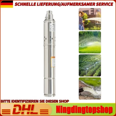 MARKENLOS Brunnenpumpe Tiefbrunnenpumpe 3 Zoll Sandverträglich 1600 L/h Pumpe 0.25 kW