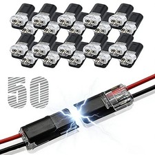 50pcs DoubleWire Plugin Connector with Locking Buckle, QuickClip Fasteners Mu...