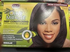 Olive Miracle Deep Conditioning Anti-Breakage No-LYE RELAXER w Aloe Castor Oil