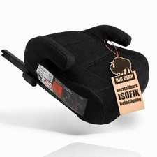 Auto Kindersitzerhohung mit Isofix nach neuster i-Size Norm R129 Schwarz
