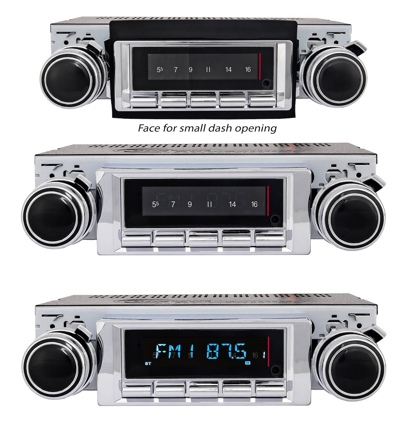 JEGS 48258 Classic 740 Series Radio 1969-1972 Chevrolet Chevelle El Camino Chrom