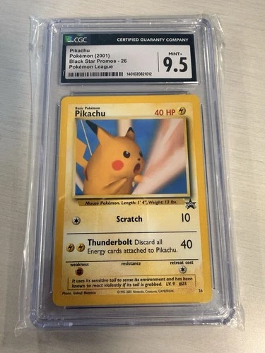 POKEMON BLACK STAR PROMO 2001 #26 PIKACHU CGC 9.5