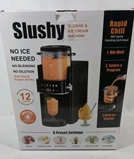 2-in-1 Countertop Slushie & Soft Serve Ice Cream Machine, Black, FREE SHIP