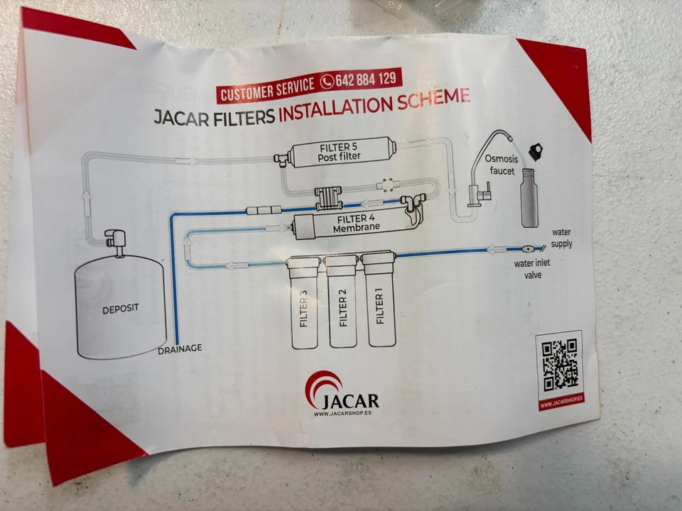 Jacar 5-stage Reverse Osmosis Water Filter Replacement Set with 50 GPD RO Membra - Image 2 of 4