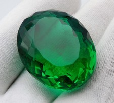 Natural Colombian Green Emerald Oval Cut 100 Ct Huge Certified Loose Gemstone