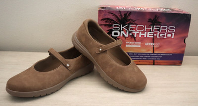 Skechers 138341 Womens Sz Mocha Brown On The Go Flex