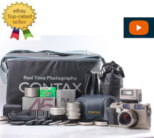 3 Lens TOP MINT w/Carry Bag Contax G2 Film Camera 45/28/90mm TLA200 From JAPAN