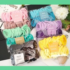 50Pcs Elastic Hair Ties Bands Soft Hair Ropes For Girls Women