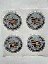 4x Cadillac Silikon Felgenemblem Aufkleber Nabenkappen Mitte Radkappe Logo Decal