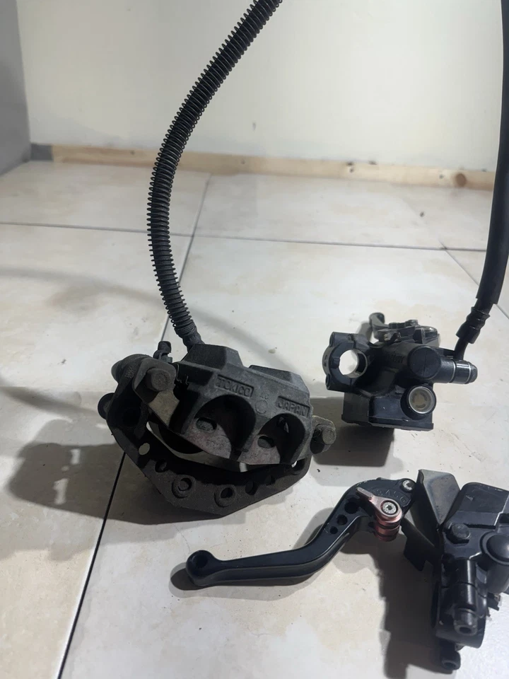 06-09 kawasaki ninja EX500 EX 500r FRONT BRAKE MASTER CYLINDER CALIPER LINE - Image 3 of 4