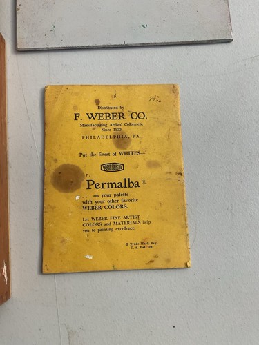 Estuche de pintura vintage Weber de madera para artistas suministros de arte con estante de accesorios 4 - Imagen 8 de 15