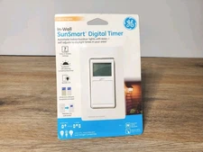 GE SunSmart Digital In-Wall Timer - Daily ON/OFF Times, Programmable Settings...