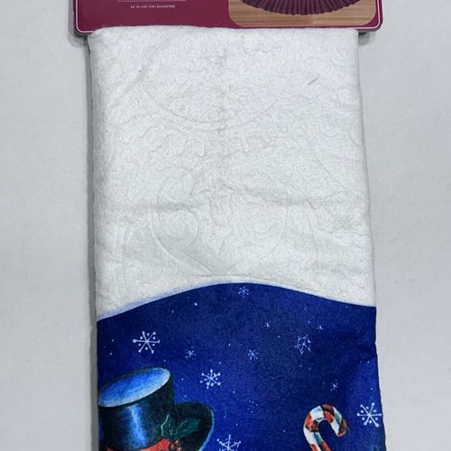 Vintage Trim A Home Tree Skirt 42” Christmas Tree Snowman Candy Cane - Picture 4 of 12