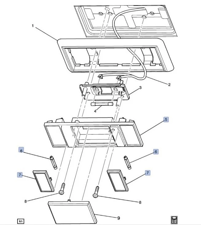 OEM GM 15528767 Rear Dome+Reading Lamp 88-00 Suburban Tahoe Sierra Silverado - Image 3 of 3