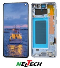 DISPLAY amoled ORIGINAL SAMSUNG GALAXY S10 SM-G973F DS TOUCH FRAME - Silver