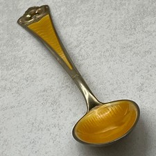 David Andersen gilded sterling silver/gold enamel spoon 11g Norwegian SCANDI