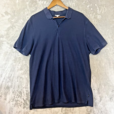 Calvin Klein Mens Polo Collard Shirt XL Navy Short Sleeve Pullover Golfing Golf