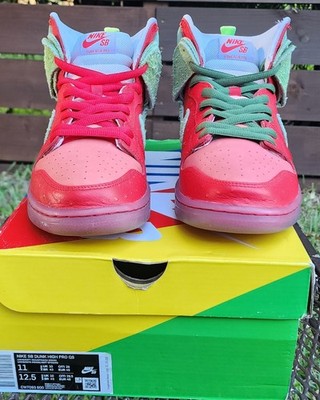 Nike Sb High Strawberry Cough,  Cw7093-600, Size 11, PADS, TRIED ON