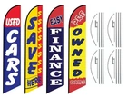 Car Dealership Promotional Package - 4 Swooper Feather Flags for Outdoor...