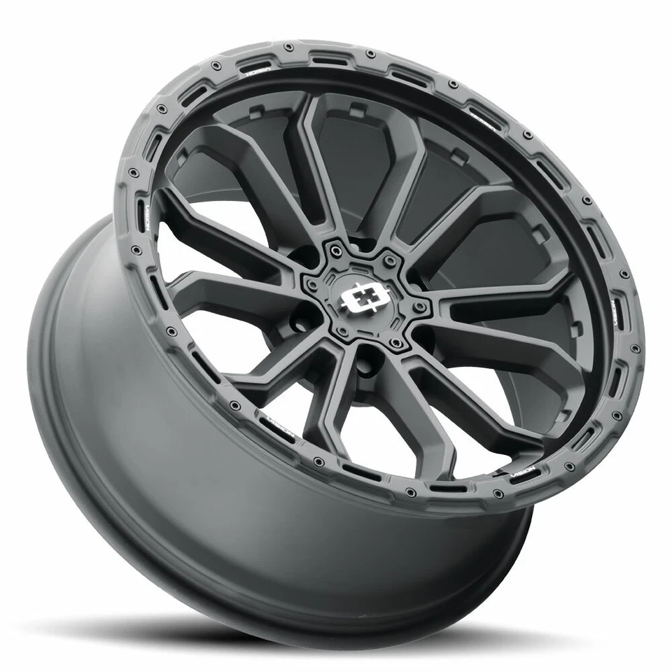 Llanta 18" Vision Off-Road 405 Korupt negro satinado 18x9 8x180 12 mm para Chevy Foto 2 de 4