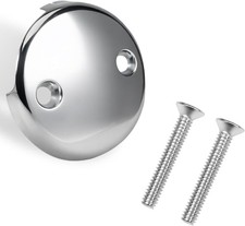 2-Hole Cover Bathtub Drain Overflow Faceplate Kit - Two Hole Tub Overflow Cover