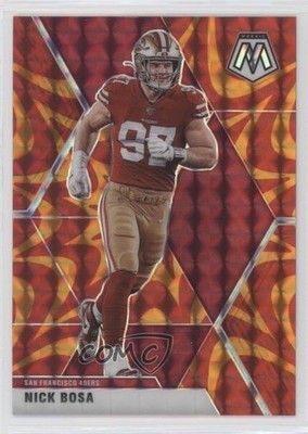 2020 Panini Mosaic Reactive Orange Mosaic Prizm Nick Bosa #180 n0c