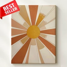 Sunburst Inspired Infuse Space Graphic Design Description Canvas Wall Art
