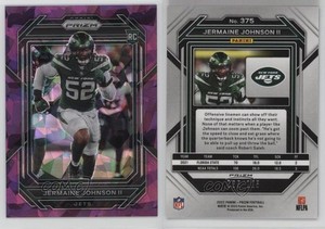 2022 Panini Prizm Rookies Purple Ice /225 Jermaine Johnson II #375 Rookie RC