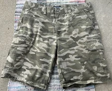 Guide Gear Cargo Pockets Shorts Men's 38 Camo Hunting Cotton Zip Fly