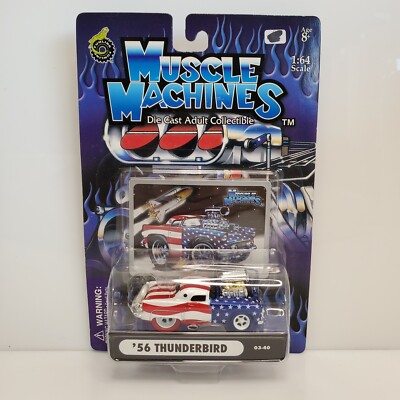 Rare Muscle Machines Stars & Stripes 56 Ford Thunderbird Chase Red