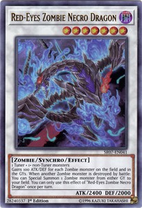 Red-Eyes Zombie Necro Dragon - SR07-EN041 - Ultra Rare - 1st Edition x3 - Near M