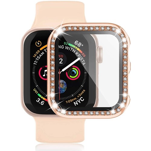 For Apple Watch SE 10 9 8 38-42-46-49mm Bling Diamond Case With Screen Protector - Picture 8 of 18