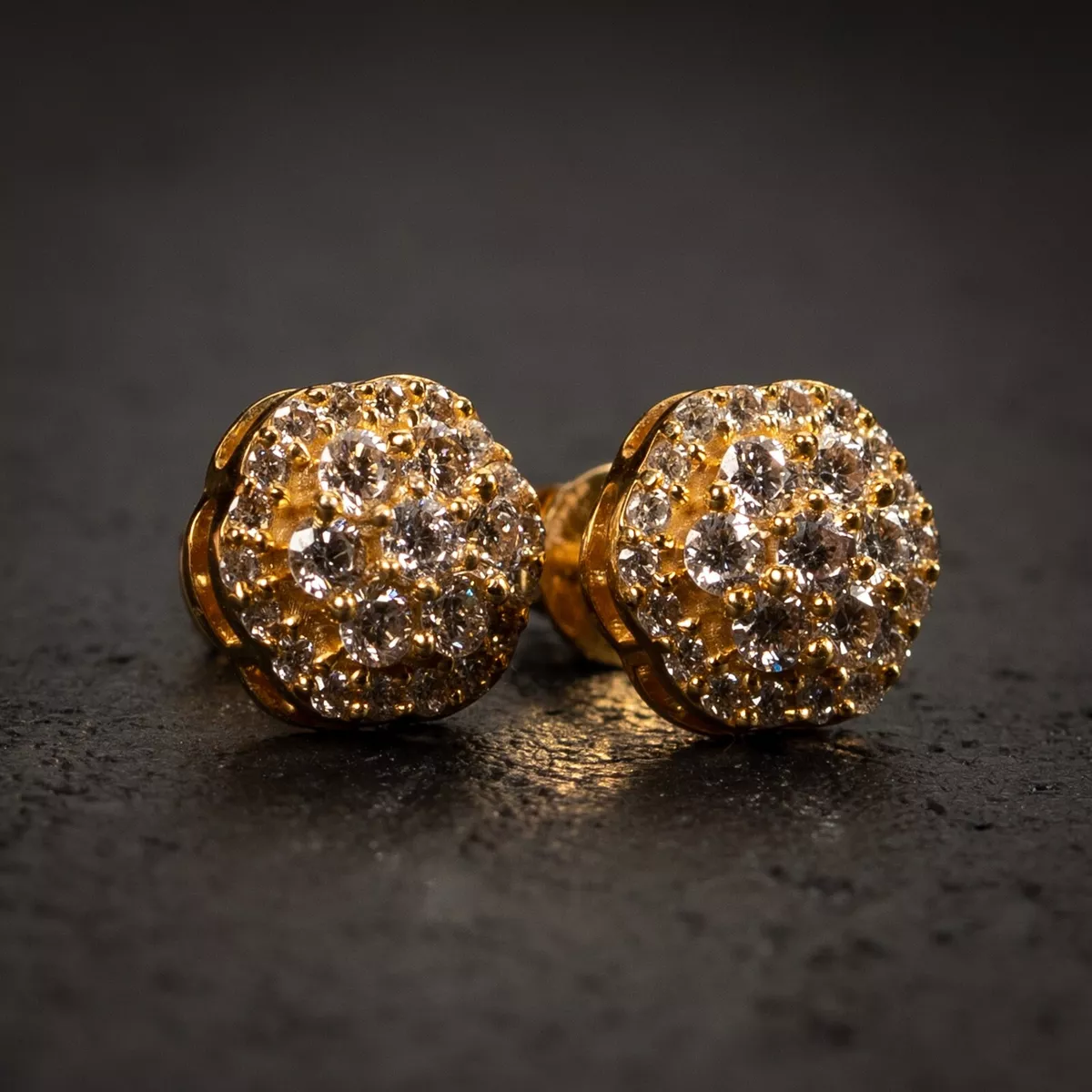 14kt Yellow LV CZ Studs