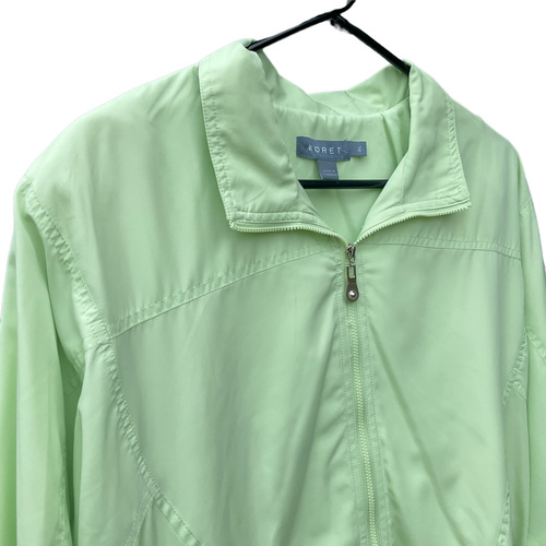 XL Koret Francisca Light Green Long Sleeve Jacket Pockets Windbreaker full zip - Picture 2 of 6