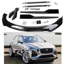 Front Rear Bumper Lip Spoiler Splitter Body Kit Side Skirt For Jaguar F-pace