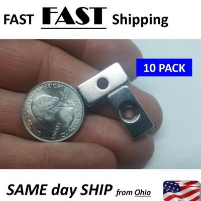 UN BRAND Square / Rectangle Magnets with hole - Small Magnets with countersink hole