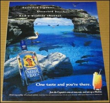 Pubblicità 10x12 stampa rum portoricano Captain Morgan Parrot Bay 2002 pubblicità vintage